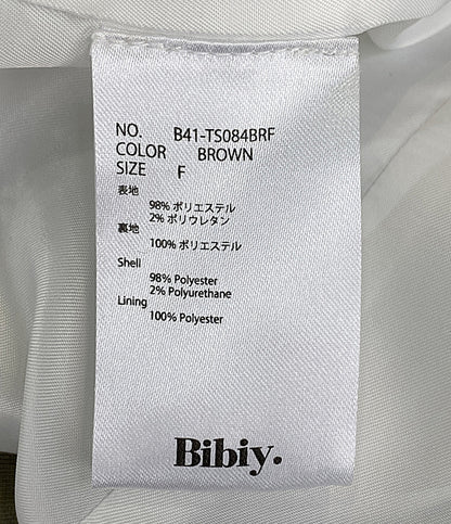 美品 Bibiy ビビィ ジャケット風デザイントップス ブラウン B41-TS084BRF レディース SIZE F