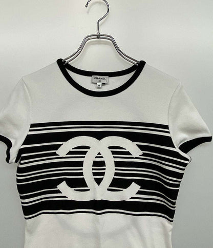 シャネル 美品 半袖ニット ココマーク 23C     P74063V64275 レディース SIZE 38  CHANEL