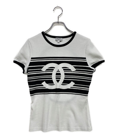 シャネル 美品 半袖ニット ココマーク 23C     P74063V64275 レディース SIZE 38  CHANEL