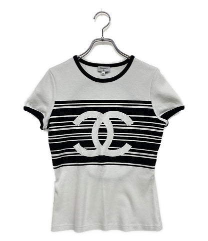 シャネル 美品 半袖ニット ココマーク 23C     P74063V64275 レディース SIZE 38  CHANEL