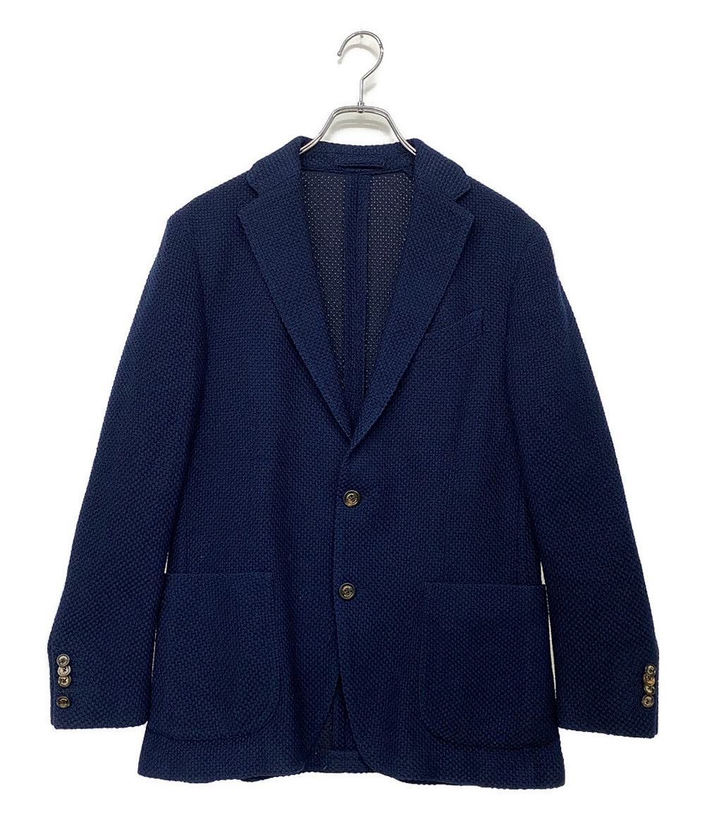 ラルディーニ ニットジャケット ネイビー シングル JK851 メンズ SIZE 48 LARDINI