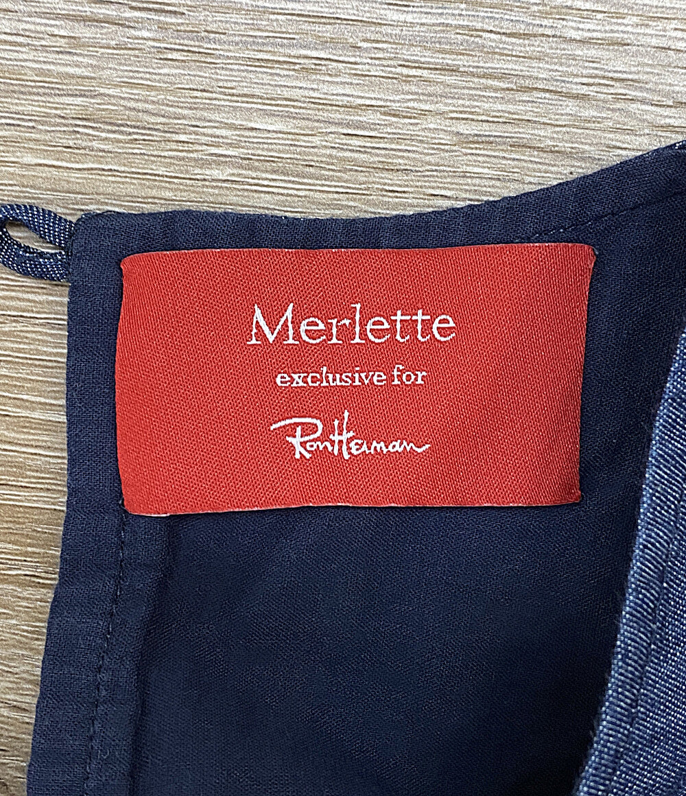 マーレット 長袖ワンピース インディゴ     4010300290 レディース SIZE XS  merlette