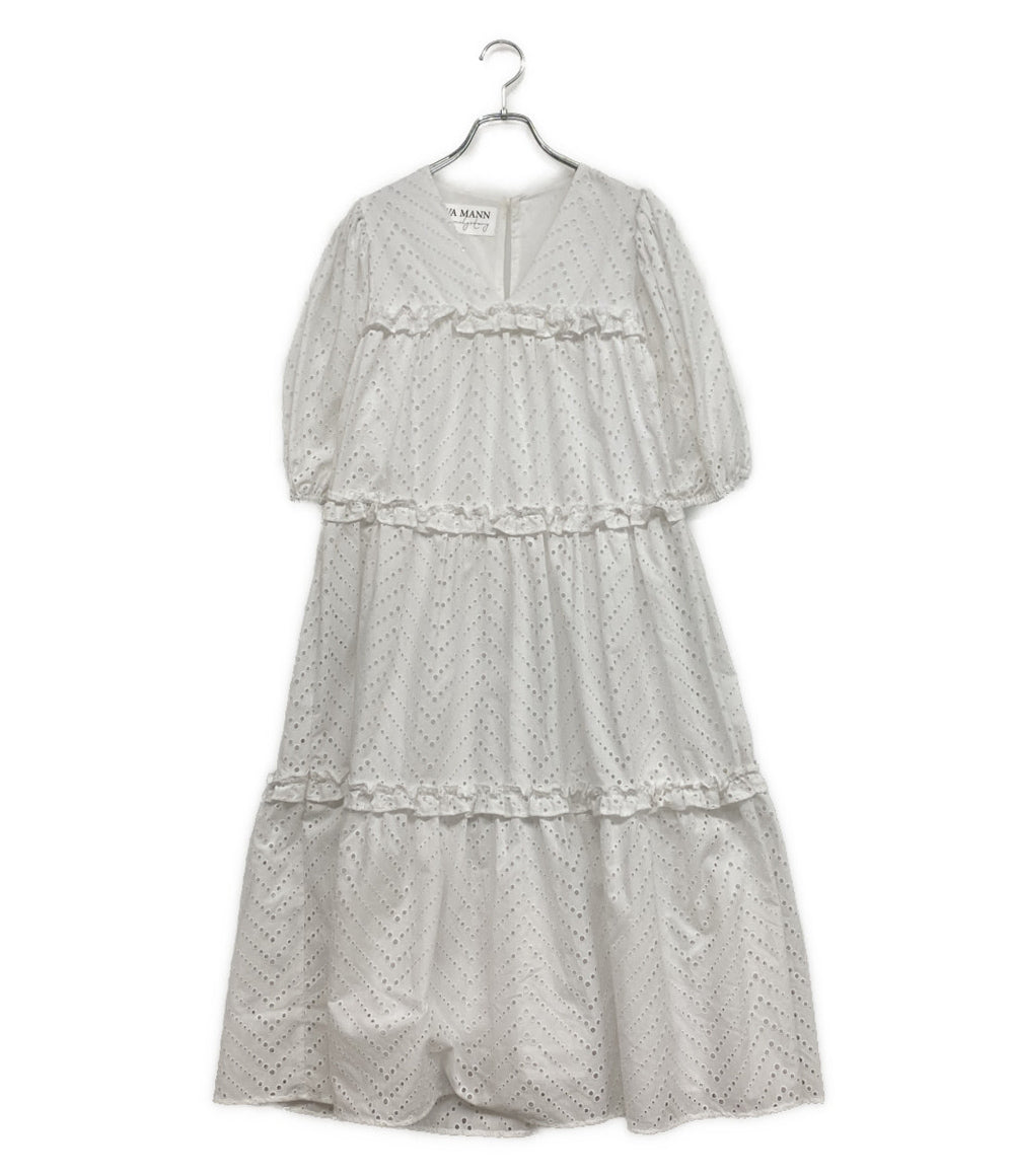 EVA MANN エヴァマン 半袖ワンピース レース B1021BFA358 レディース SIZE 34