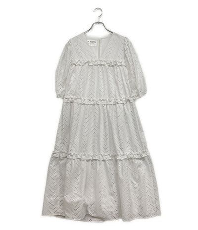 EVA MANN エヴァマン 半袖ワンピース レース B1021BFA358 レディース SIZE 34