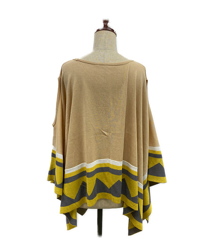 美品 ISSEY MIYAKE ケープ ポンチョ Native Design Poncho 20SS IM02KN786 メンズ SIZE 2 イッセイミヤケ