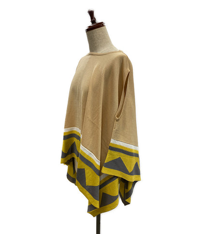 美品 ISSEY MIYAKE ケープ ポンチョ Native Design Poncho 20SS IM02KN786 メンズ SIZE 2 イッセイミヤケ