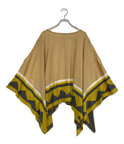 美品 ISSEY MIYAKE ケープ ポンチョ Native Design Poncho 20SS IM02KN786 メンズ SIZE 2 イッセイミヤケ