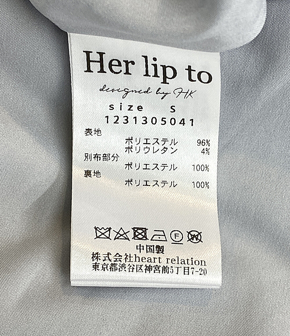美品 HER LIP TO ハーリップトゥ 長袖ワンピース 1231305041 レディース SIZE S