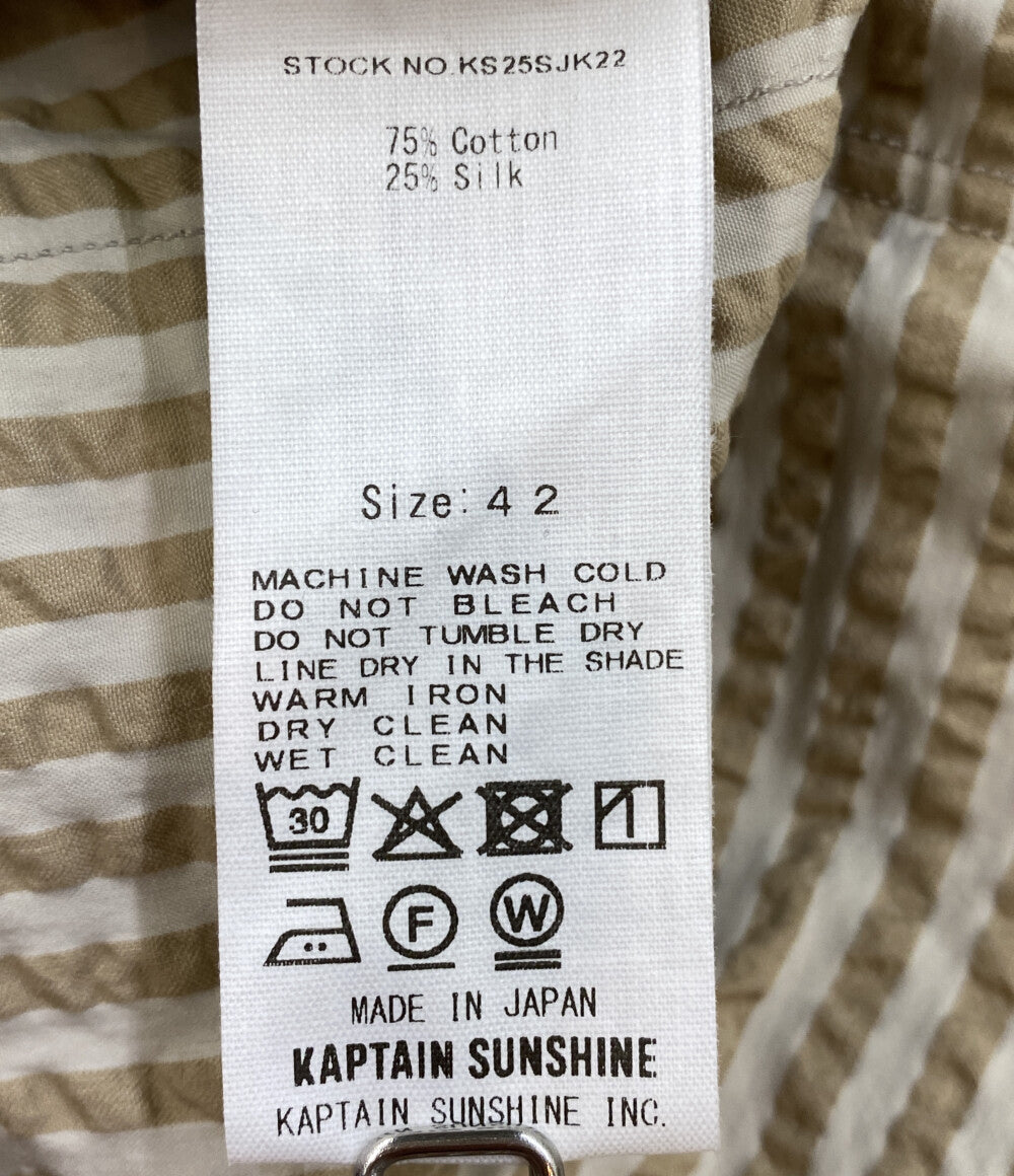 美品 KAPTAIN SUNSHINE キャプテン サンシャイン シャツジャケット 2025SS Safari Shirt Jacket メンズ SIZE 42