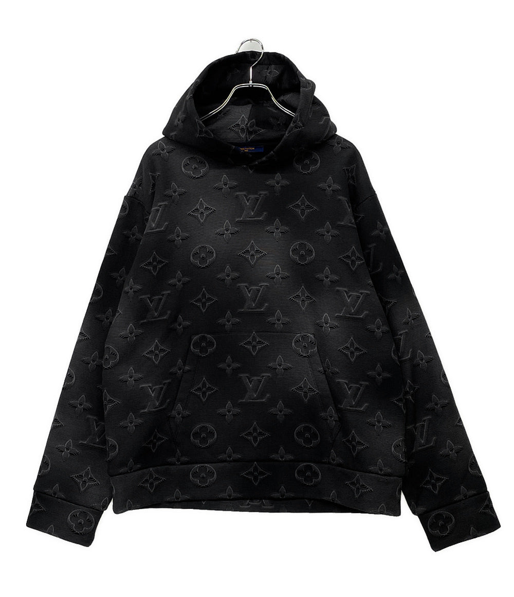 LOUIS VUITTON 3Dモノグラムパーカー スウェット ブラック 21AW メンズ SIZE XL ルイヴィトン