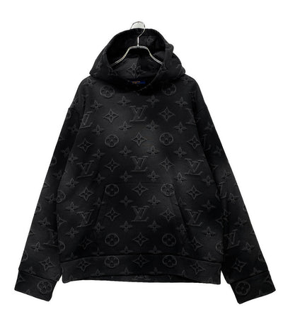 LOUIS VUITTON 3Dモノグラムパーカー スウェット ブラック 21AW メンズ SIZE XL ルイヴィトン