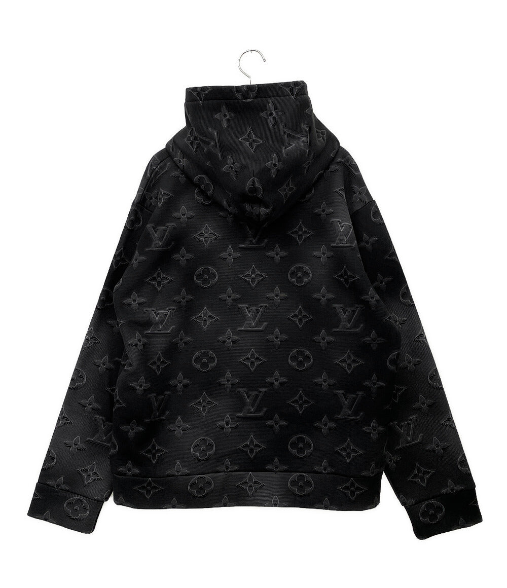 LOUIS VUITTON 3Dモノグラムパーカー スウェット ブラック 21AW メンズ SIZE XL ルイヴィトン