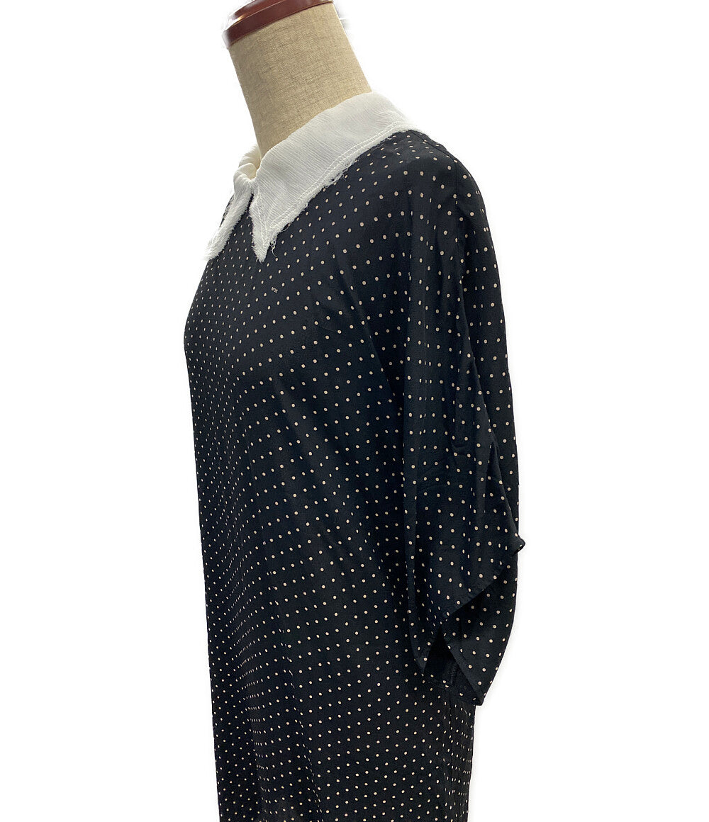 ヌメロヴェントゥーノ 半袖ワンピース ドット柄 襟付き 24SW-H071-5529 レディース SIZE 38 N°21