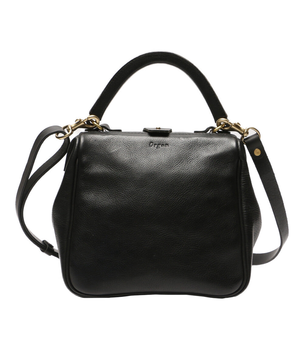 Organ オルガン 2way オールレザースクエアバッグ ブラック レディース