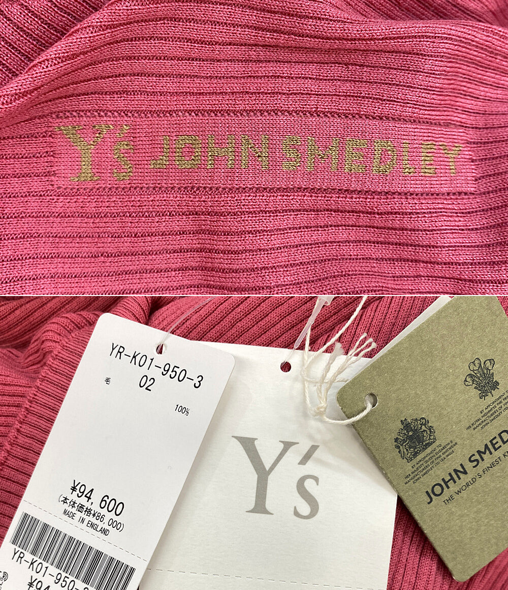 美品 JOHN SMEDLEY×Y's ワイズ リブワンピース ash rose レディース SIZE - ジョンスメドレー