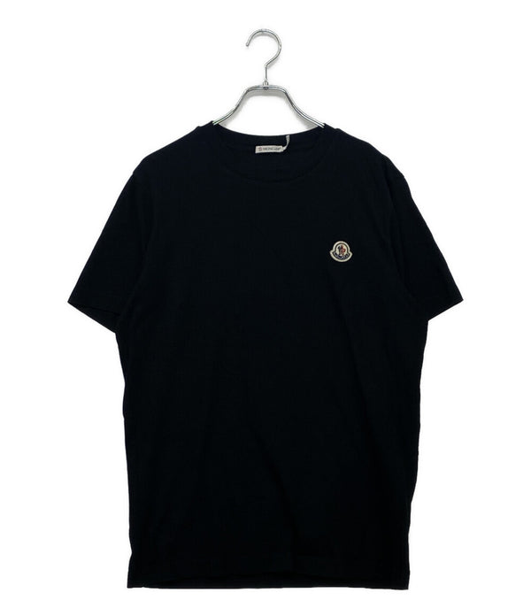 モンクレール  半袖Ｔシャツ front logo patch ブラック      メンズ SIZE M  MONCLER