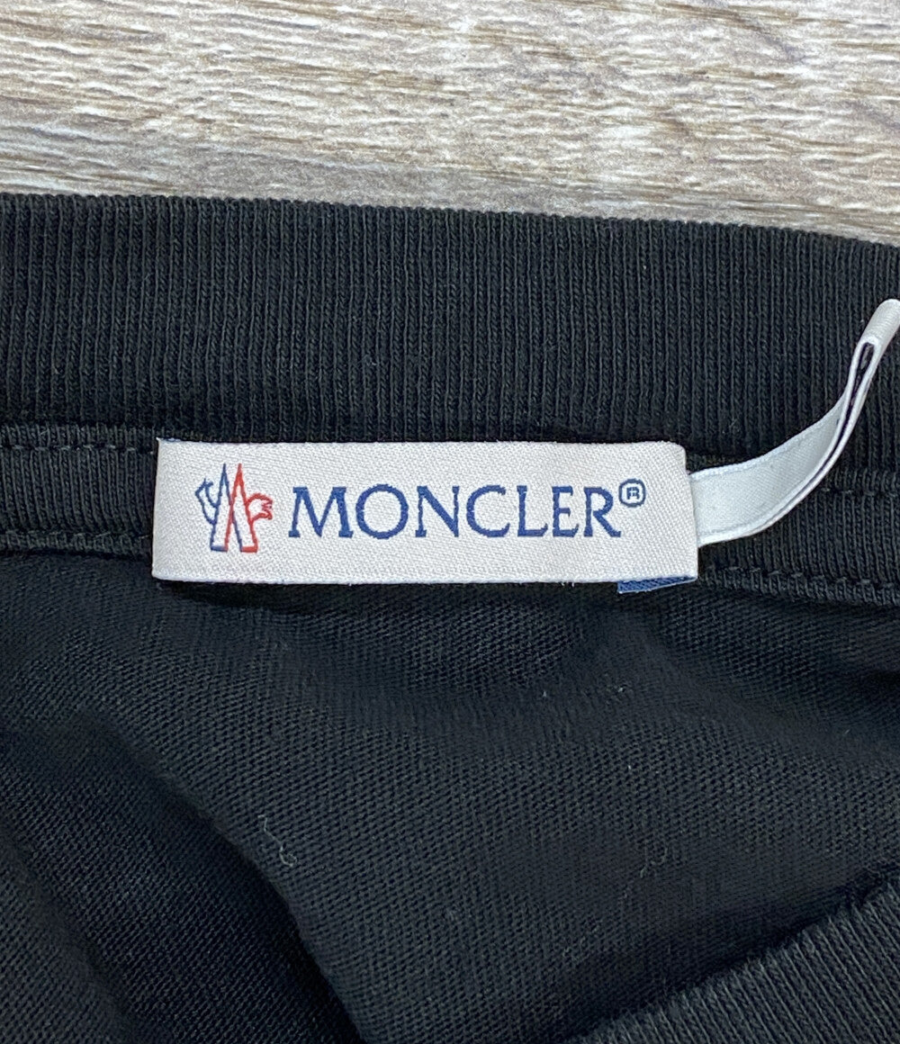 モンクレール  半袖Ｔシャツ front logo patch ブラック      メンズ SIZE M  MONCLER