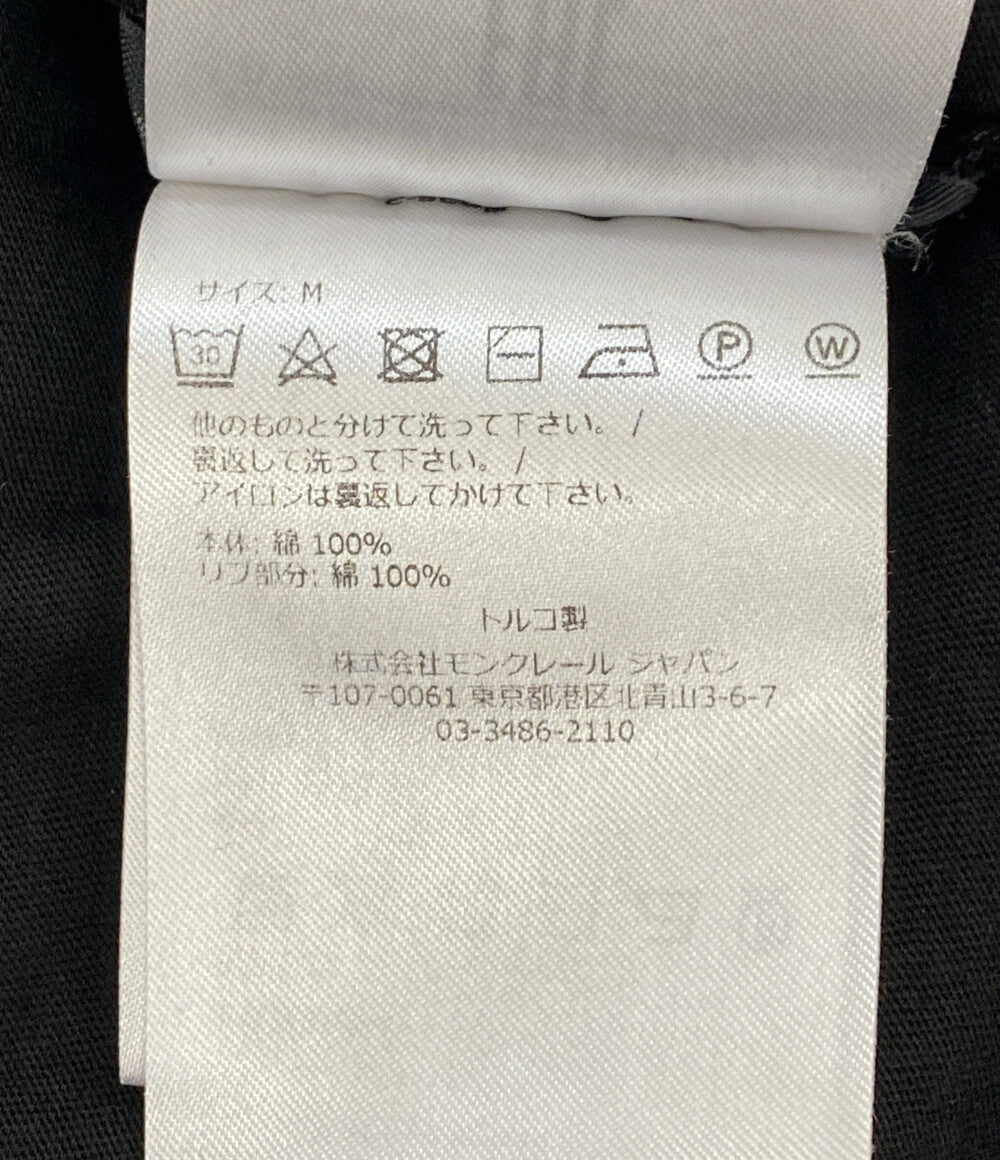 モンクレール  半袖Ｔシャツ front logo patch ブラック      メンズ SIZE M  MONCLER