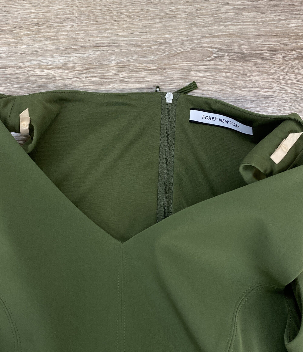 フォクシー ニューヨーク 美品 ノースリーブワンピース 20SS 39856-NAOOA118PR レディース SIZE 38 foxey new york