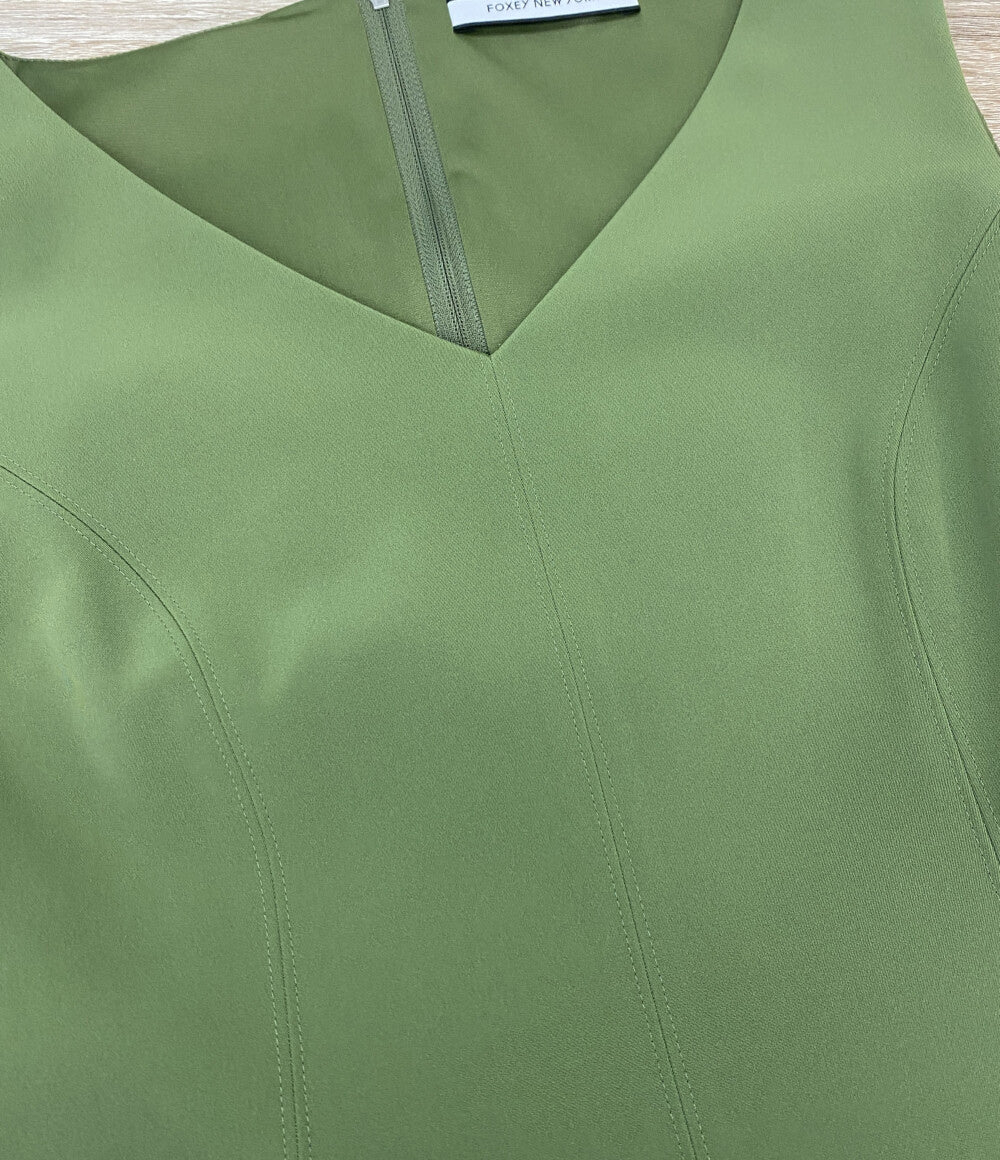 フォクシー ニューヨーク 美品 ノースリーブワンピース 20SS 39856-NAOOA118PR レディース SIZE 38 foxey new york