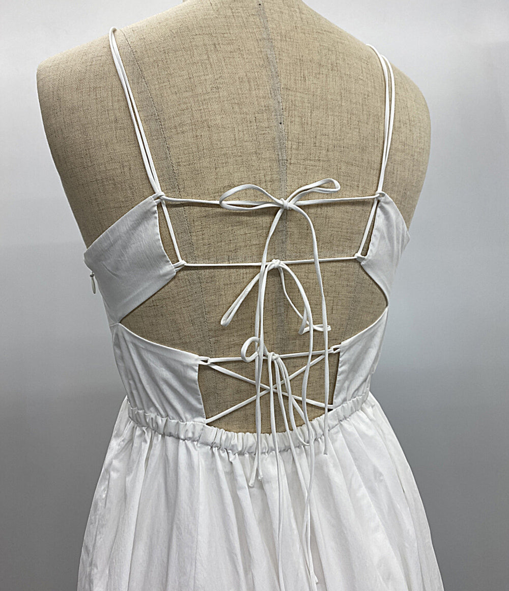 FRAY I.D ドレス キャミワンピース ホワイト FWFO244009 レディース SIZE - フレイアイディー