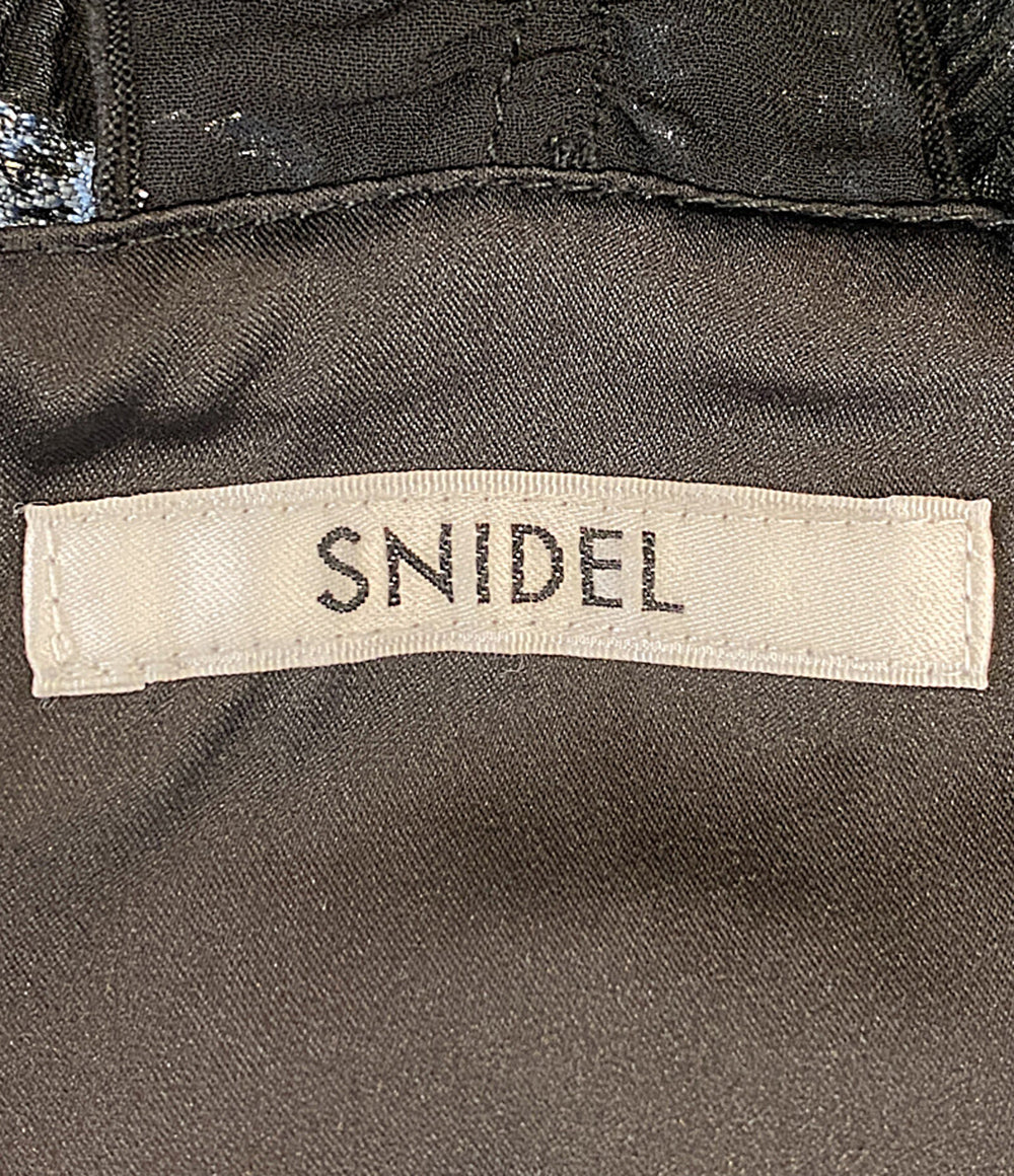 スナイデル キャミワンピース 24ss ブルーブラック フラワー レディース SIZE - snidel