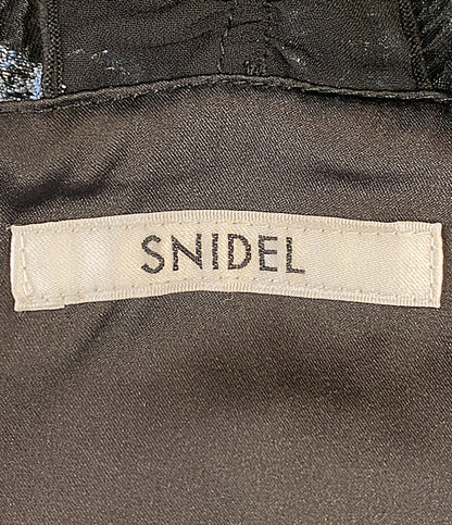 スナイデル キャミワンピース 24ss ブルーブラック フラワー レディース SIZE - snidel