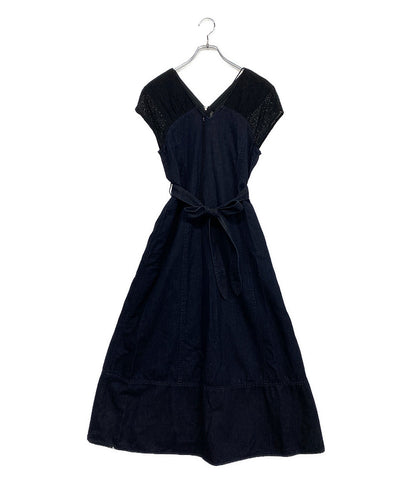 LOKITHO ロキト ワンピース 切替 DENIM SHOULDER LACE DRESS レディース SIZE 1