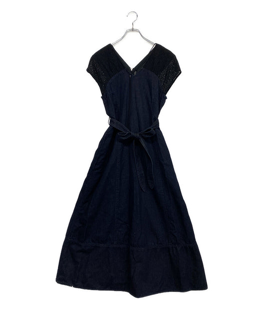 LOKITHO ロキト ワンピース 切替 DENIM SHOULDER LACE DRESS レディース SIZE 1