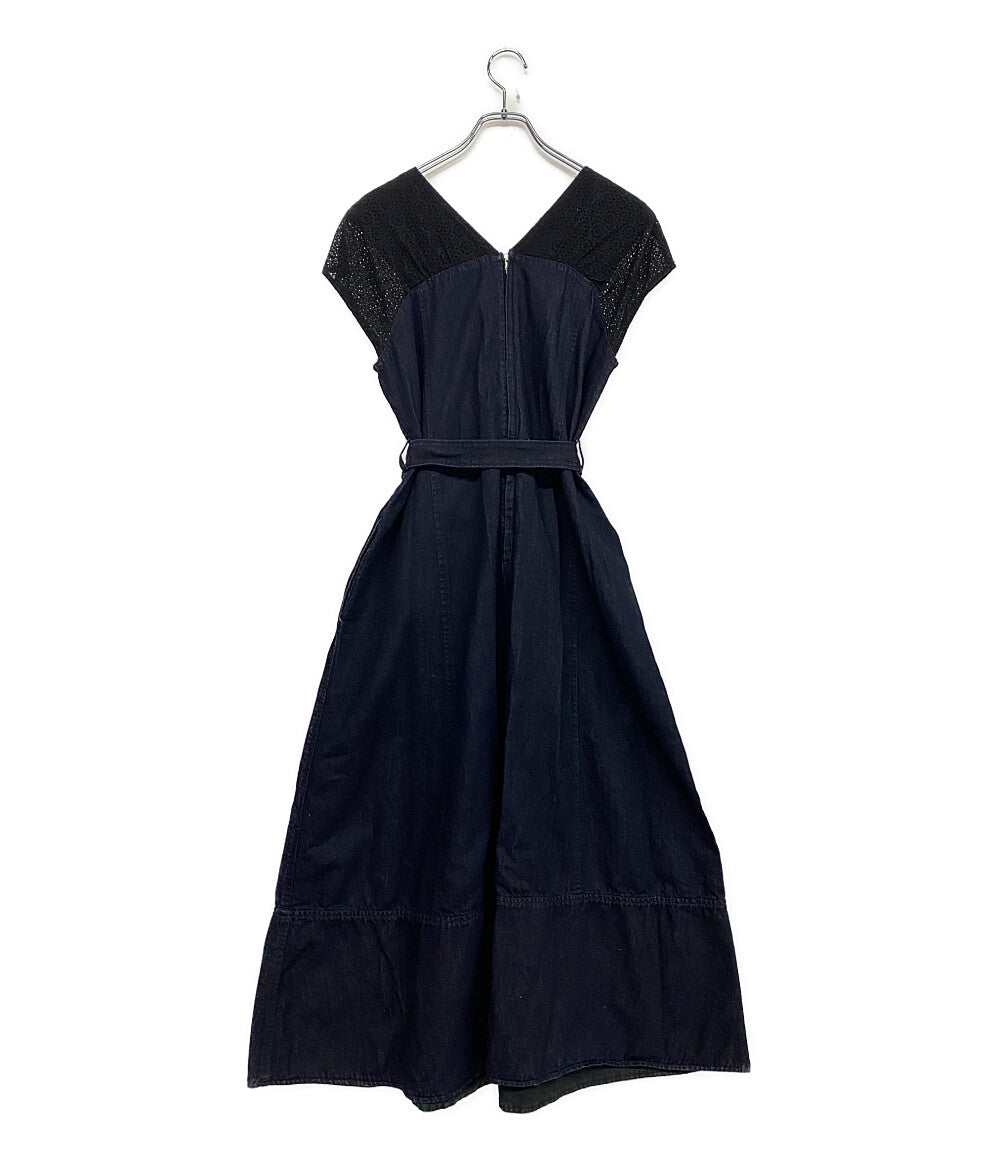 LOKITHO ロキト ワンピース 切替 DENIM SHOULDER LACE DRESS レディース SIZE 1