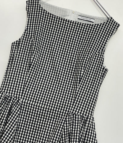 美品 foxey new york ノースリーブワンピース ギンガムチェック レディース SIZE 38 フォクシー ニューヨーク