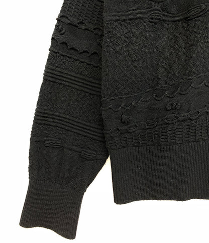 SULVAM 長袖ニット ブラック S0-K09-870 メンズ SIZE M サルバム