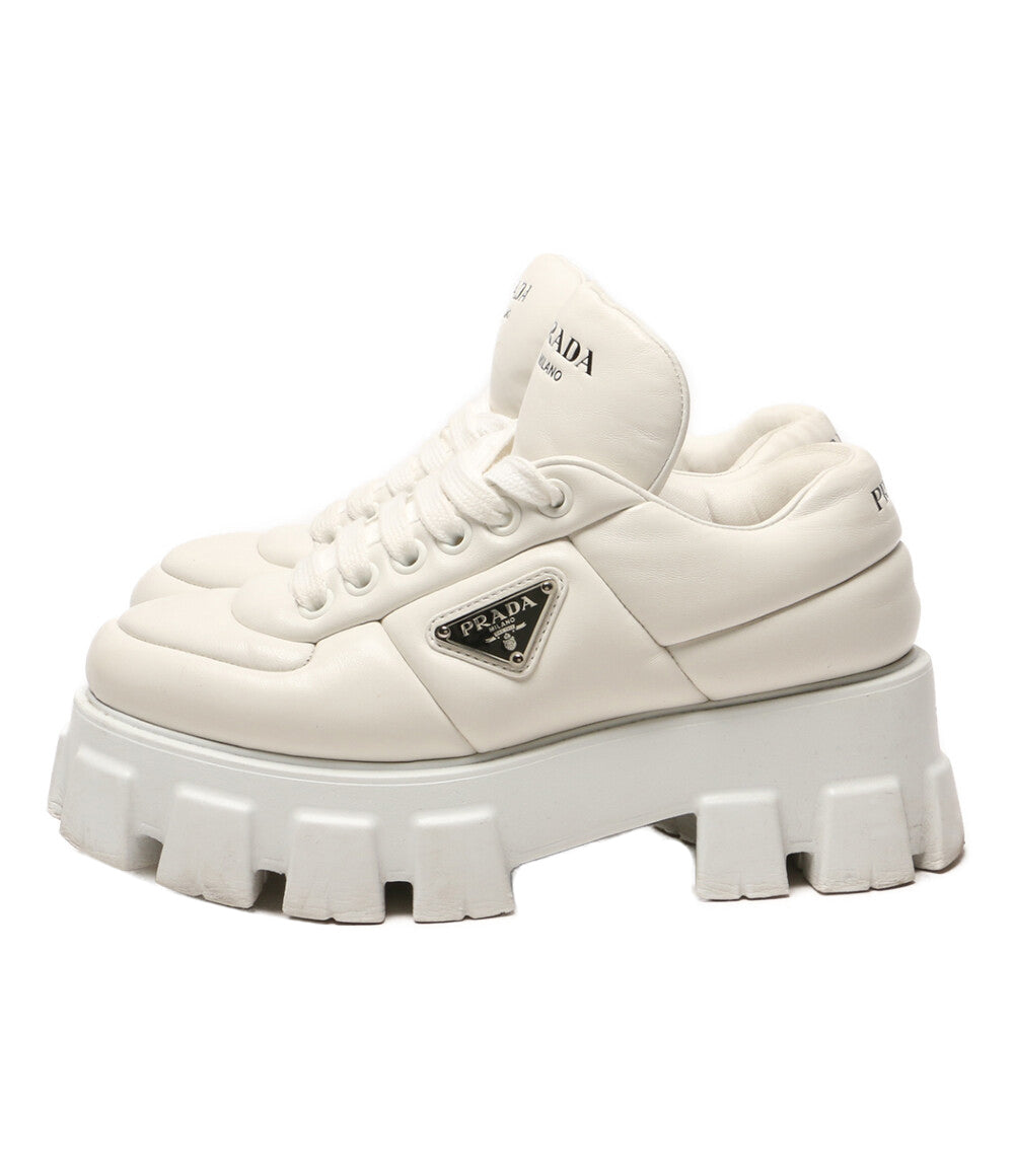 プラダ スニーカー モノリスパテッドナッパレザー レディース SIZE 38