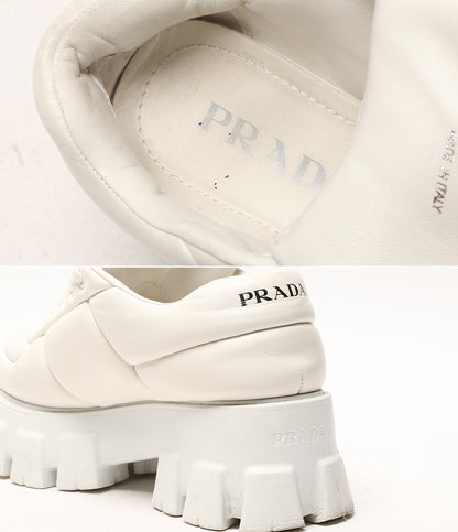 プラダ  スニーカー モノリスパテッドナッパレザー      レディース SIZE 38  PRADA