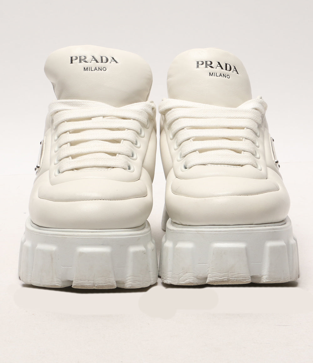プラダ  スニーカー モノリスパテッドナッパレザー      レディース SIZE 38  PRADA
