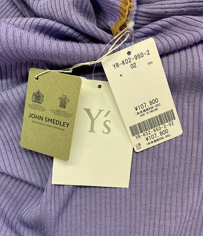 美品 JOHN SMEDLEY×Y's ジョン スメドレー 長袖ニット cosmic violet YR-K02-950-2 レディース SIZE - ワイズ