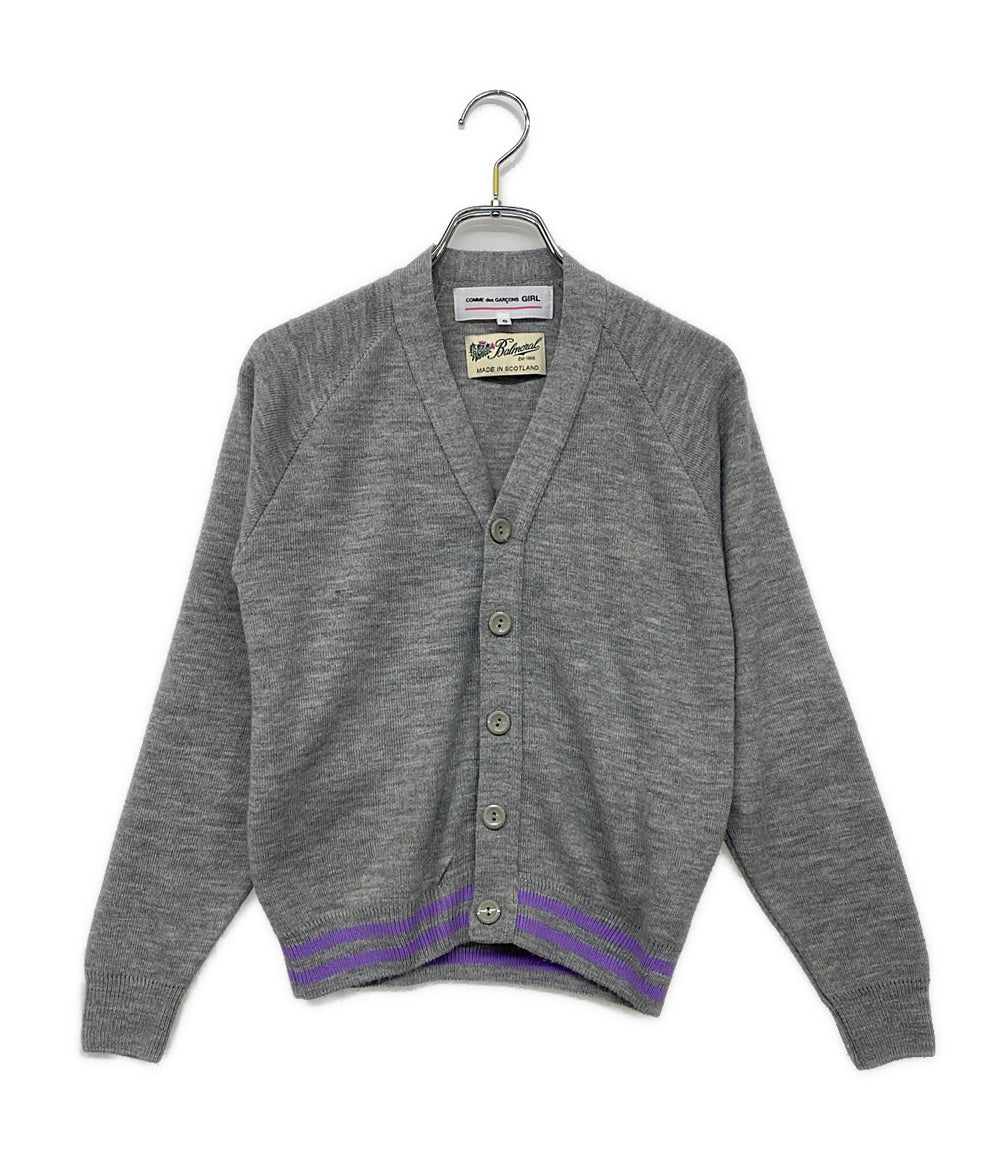 コムデギャルソンガール 長袖カーディガン Vネック NA-N012 レディース SIZE S COMME des GARCONS GIRL