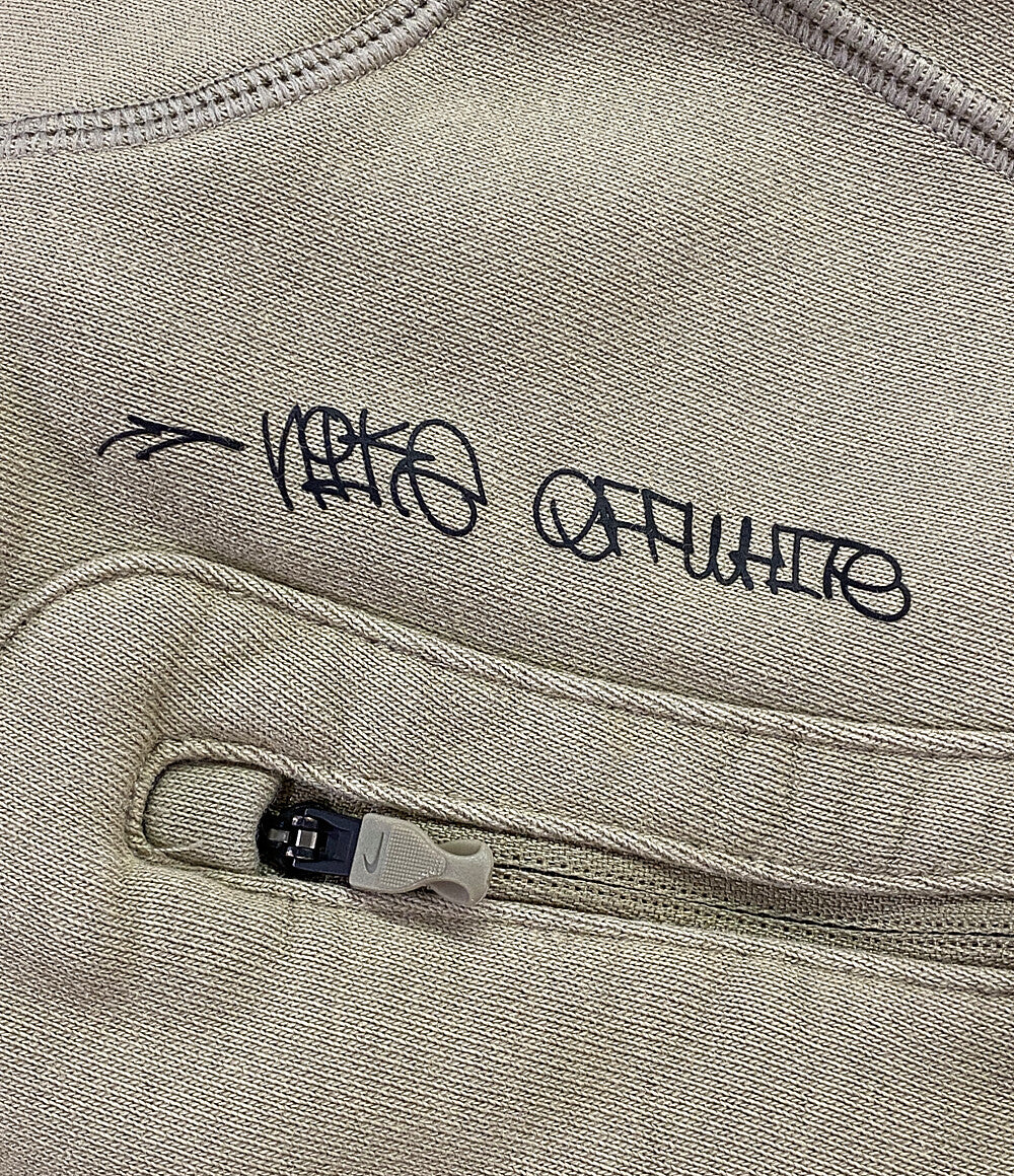 ナイキ オフホワイト スウェットパーカー ベージュ メンズ SIZE XL NIKE×OFF-WHITE