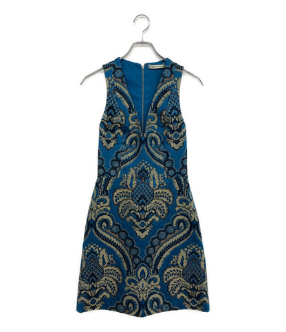 alice ＋ olivia ノースリーブワンピース ジャカードペイズリー 65161-1-11051 レディース SIZE 2 アリスアンドオリビア