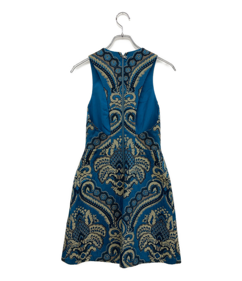 alice ＋ olivia ノースリーブワンピース ジャカードペイズリー 65161-1-11051 レディース SIZE 2 アリスアンドオリビア