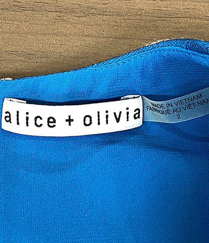alice ＋ olivia ノースリーブワンピース ジャカードペイズリー 65161-1-11051 レディース SIZE 2 アリスアンドオリビア