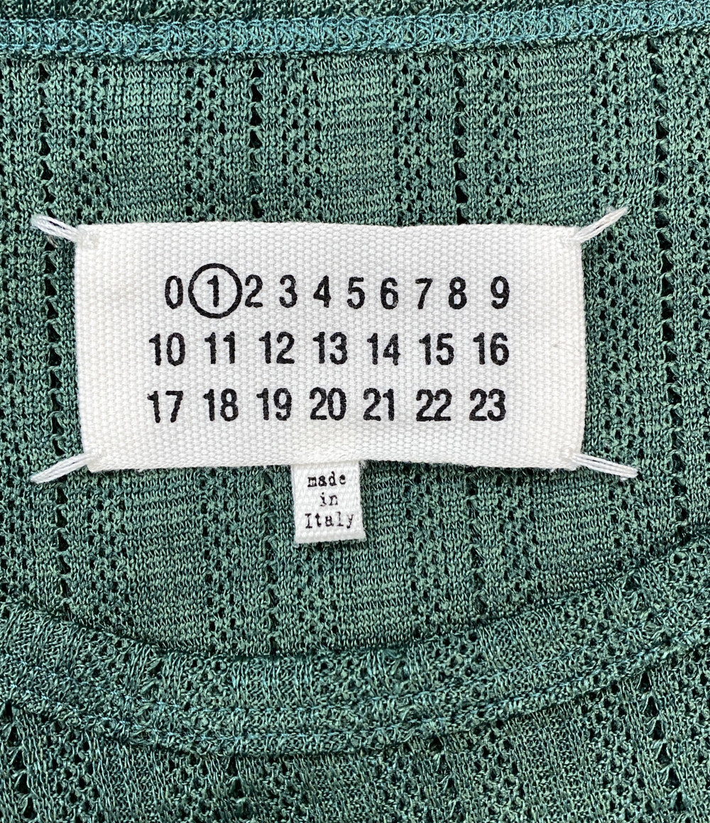 メゾンマルジェラ 美品 カットソー S51GC0498 メッシュ グリーン レディース SIZE XL Maison Margiela