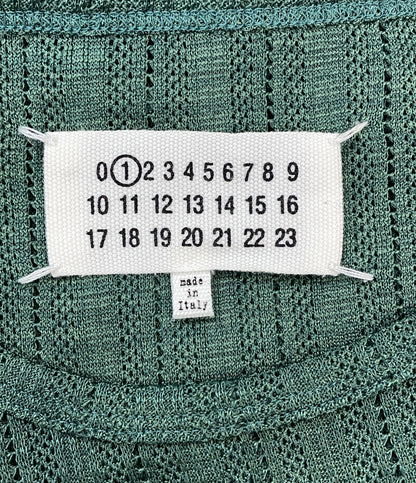 メゾンマルジェラ 美品 カットソー S51GC0498 メッシュ グリーン レディース SIZE XL Maison Margiela