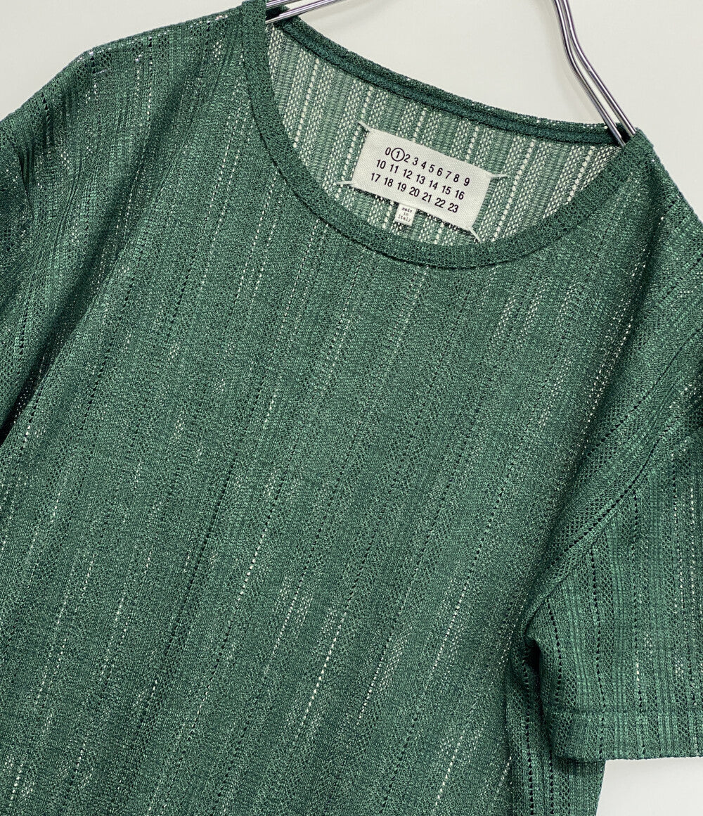 メゾンマルジェラ 美品 カットソー S51GC0498 メッシュ グリーン レディース SIZE XL Maison Margiela
