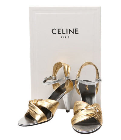 CELINE サンダル シルバー×ゴールド レディース SIZE 37 セリーヌ