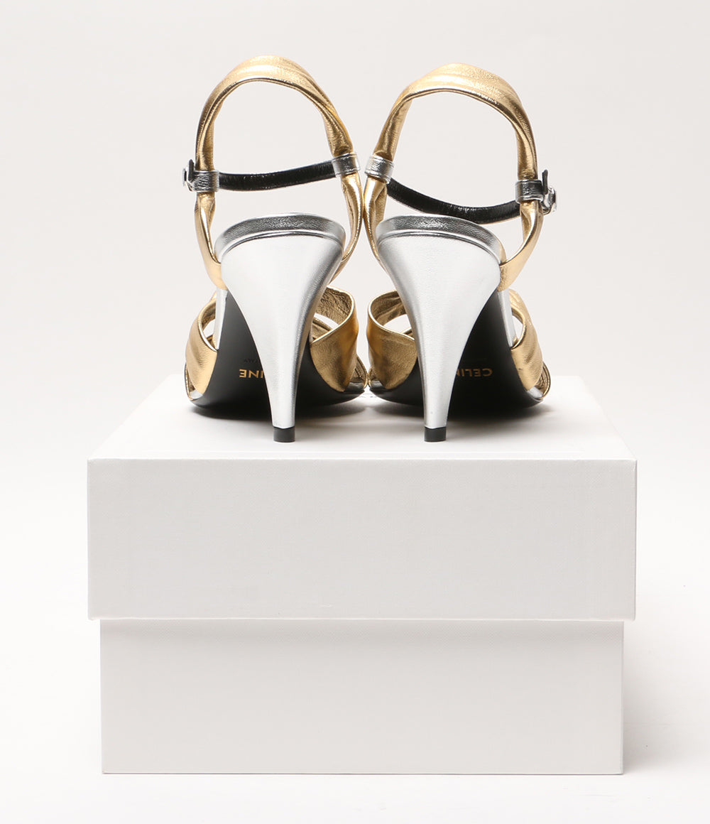 CELINE サンダル シルバー×ゴールド レディース SIZE 37 セリーヌ