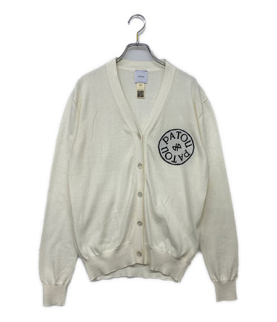 PATOU パトゥ 長袖カーディガン Vネック ホワイト 23SS レディース SIZE S