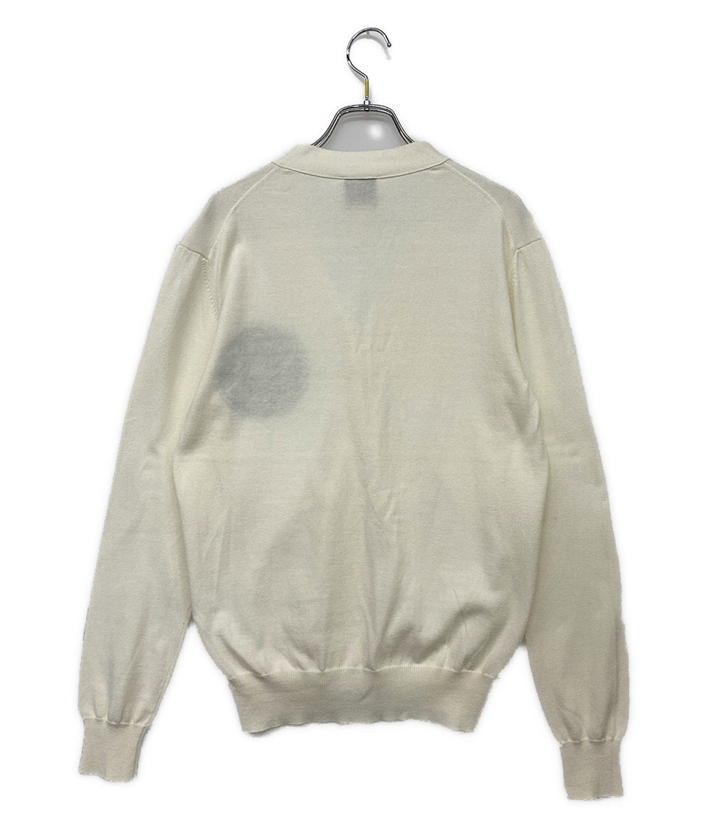 PATOU パトゥ 長袖カーディガン Vネック ホワイト 23SS レディース SIZE S