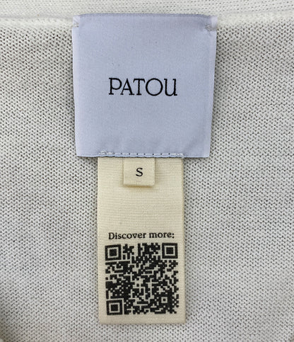 PATOU パトゥ 長袖カーディガン Vネック ホワイト 23SS レディース SIZE S