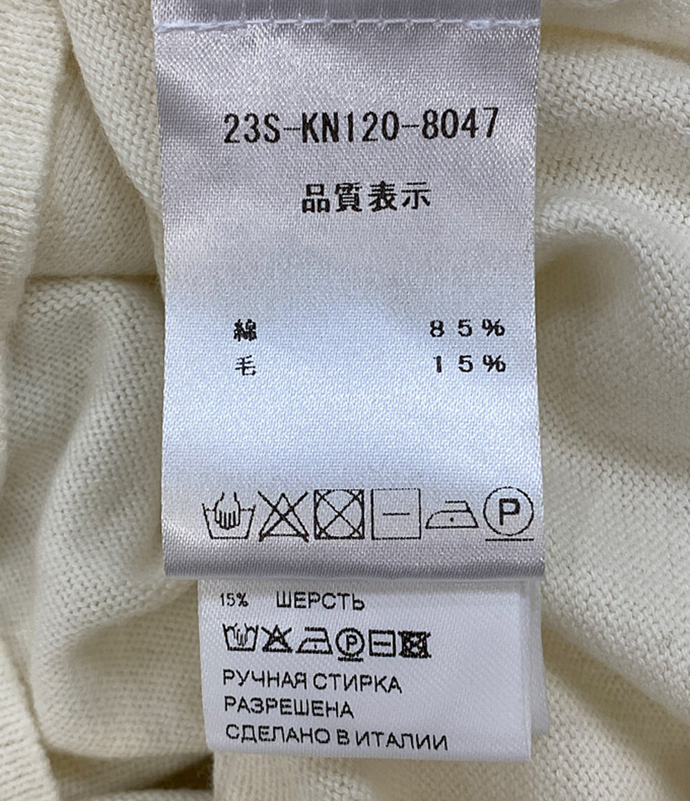 PATOU パトゥ 長袖カーディガン Vネック ホワイト 23SS レディース SIZE S